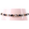 Image 1 : 5.5CTW BLUE SAPPHIRE STERLING SILVER BRACELET