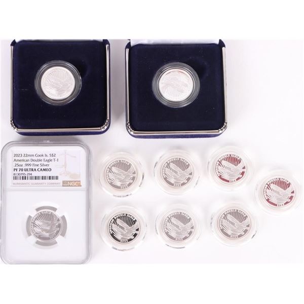 FINE SILVER 2023 COOK $2 1/4OZ DOUBLE EAGLES-(10)