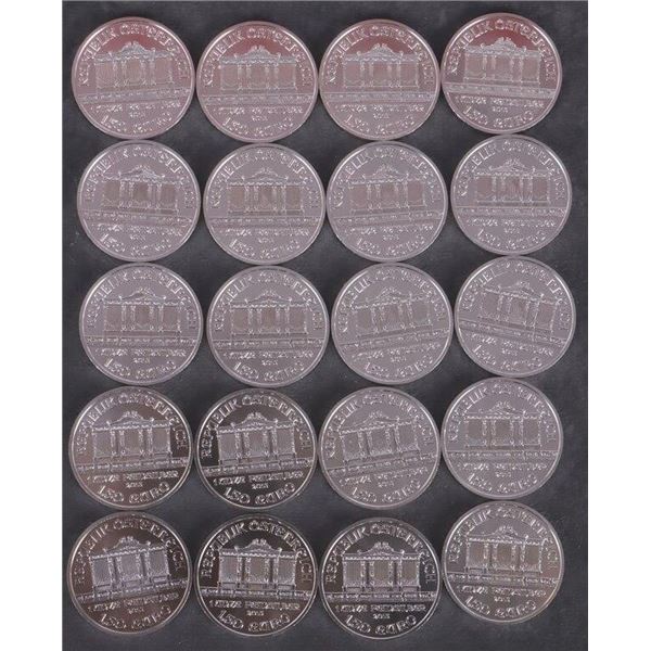 FINE SILVER 1,50 EURO R. OST. 1OZT COIN ROLL OF 20