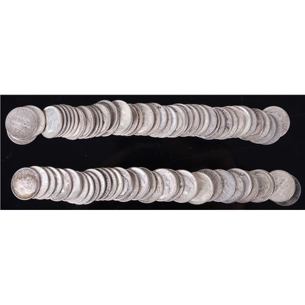 ASSORTED 90% SILVER ROOSEVELT DIMES- (90)