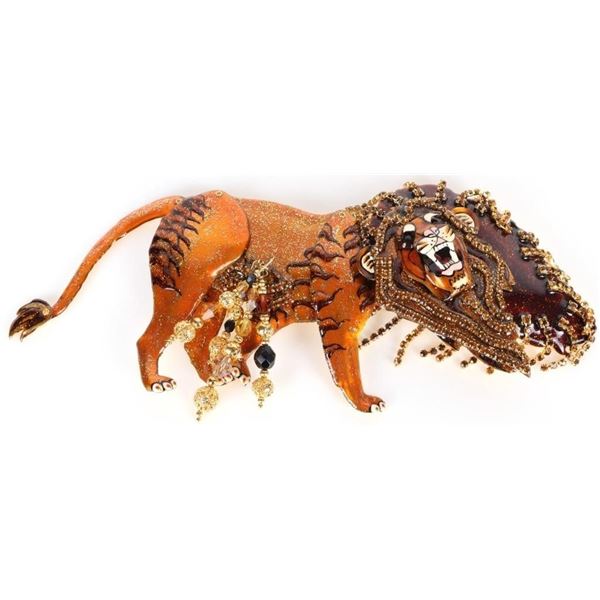 LUNCH AT THE RITZ LION MECHANICAL BROOCH