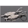 Image 2 : ART DECO 1.56CTW DIAMOND 14K GOLD DANGLE EARRINGS