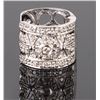 Image 3 : 14K WHITE GOLD FILIGREE DIAMOND HUGGIE EARRINGS