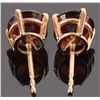 Image 3 : 1.5CTW GARNET 14K YELLOW GOLD STUD EARRINGS
