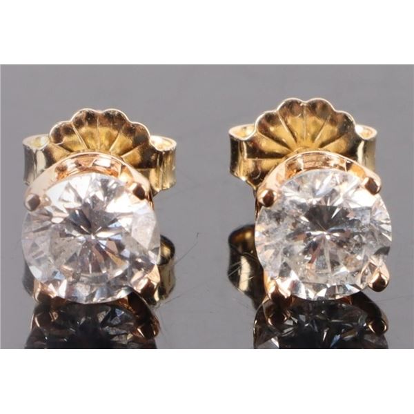 GORGEOUS 1.5CTW I1-I2 NATURAL DIAMOND STUDS