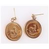 Image 4 : 14K 1/10 GOLD  KRUGERRAND  DANGLE EARRINGS
