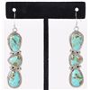Image 2 : CHACO CANYON KINGMAN TURQUOISE DROP EARRINGS