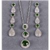 Image 2 : TSAVORITE GARNET STERLING SILVER MATCHING SET
