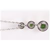 Image 5 : TSAVORITE GARNET STERLING SILVER MATCHING SET