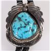 Image 2 : NATIVE AMERICAN STERLING & TURQUOISE BOLO TIE