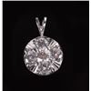 Image 1 : 1.10CTW ROUND DIAMONDS 14K WHITE GOLD PENDANT