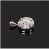 Image 2 : 1.10CTW ROUND DIAMONDS 14K WHITE GOLD PENDANT