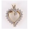 Image 1 : 14K YELLOW GOLD DIAMOND HEART LADIES PENDANT
