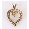 Image 2 : 14K YELLOW GOLD DIAMOND HEART LADIES PENDANT