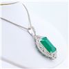 Image 3 : 17.31CT EMERALD & 2.14CTW DIAMOND PLATINUM PENDANT