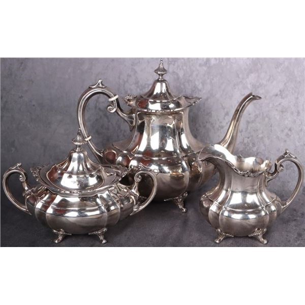 REED & BARTON HAMPTON COURT STERLING 3 PIECE SET