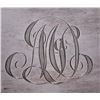 Image 2 : 671 GRAMS -STERLING SILVER MONOGRAM DINNER TRAY