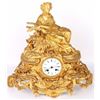 Image 1 : ORNATE CAST METAL GOLD VICTORIAN MANTLE CLOCK