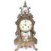 Image 1 : SEVRES STYLE GILT METAL & PORCELAIN MANTLE CLOCK