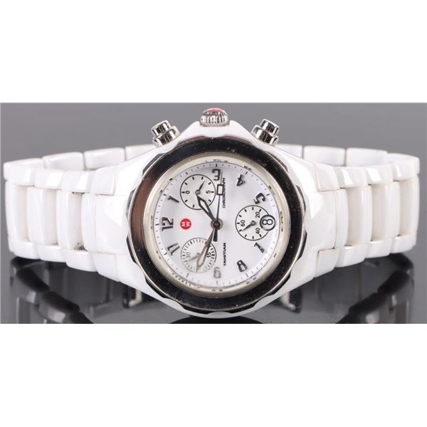 MICHELE TAHITIAN CHRONOGRAPH SAPPHIRE WATCH