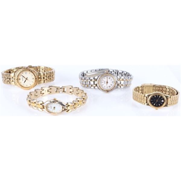 ASSORTED GOLD & SILVER TONE LADIES WATCHES (4)