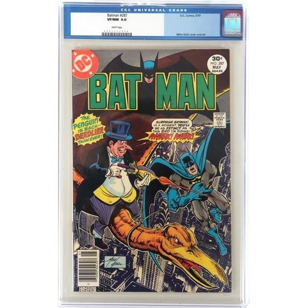 BATMAN #287 DC COMICS 1977 CGC 9.0
