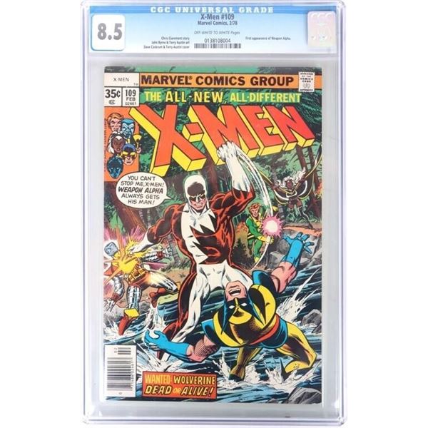 X-MEN #109 CGC 8.5  1ST APPEARANCE WEAPON ALPHA