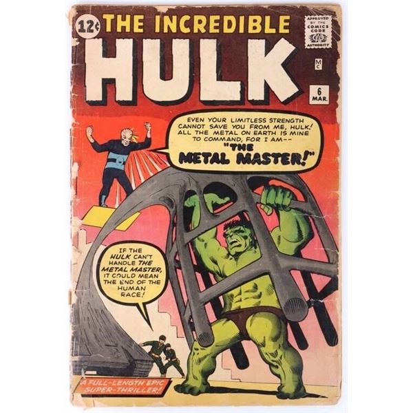 INCREDIBLE HULK #6- 1ST APPEARANCE OF METAL MASTER