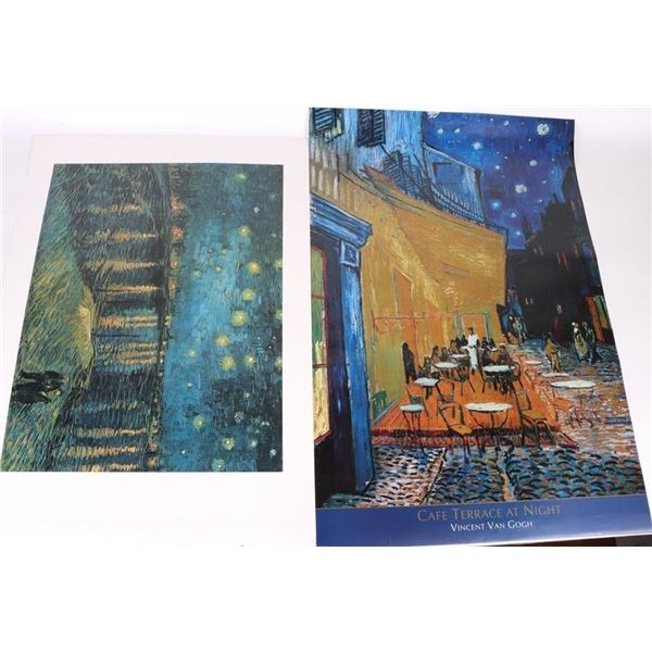 VINCENT VAN GOGH STARRY NIGHT/CAFFE TERRACE PRINTS