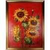 Image 1 : VAN GOGH "SUNFLOWERS" ORIGINAL OIL AFTER