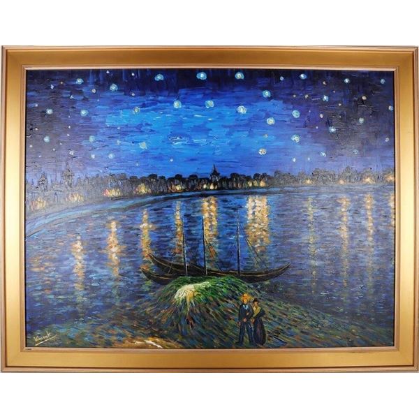 VAN GOGH "STARRY NIGHT OVER THE RHONE" OIL AFTER
