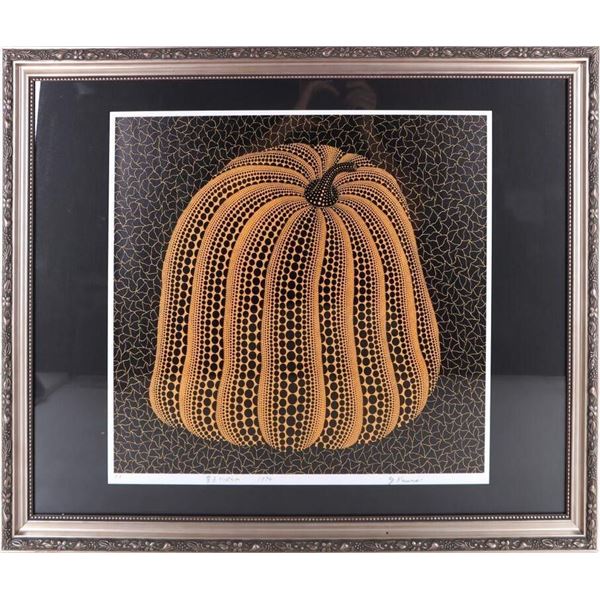 1994 YAYOI KUSAMA PUMPKIN AUTOGRAPHED LITHO