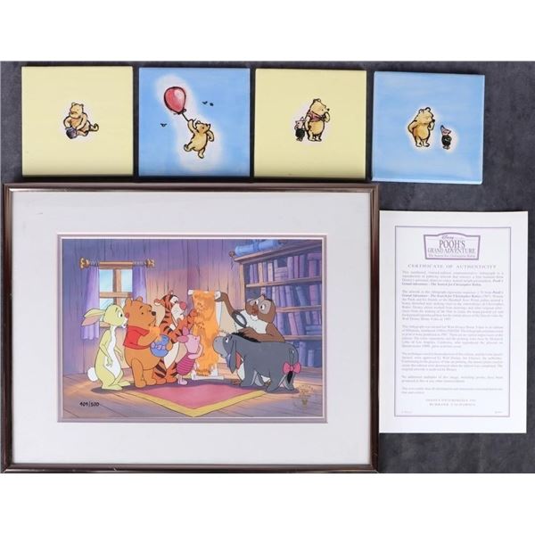 'POOH'S GRAND ADVENTURE' LITHOGRAPH & TILES