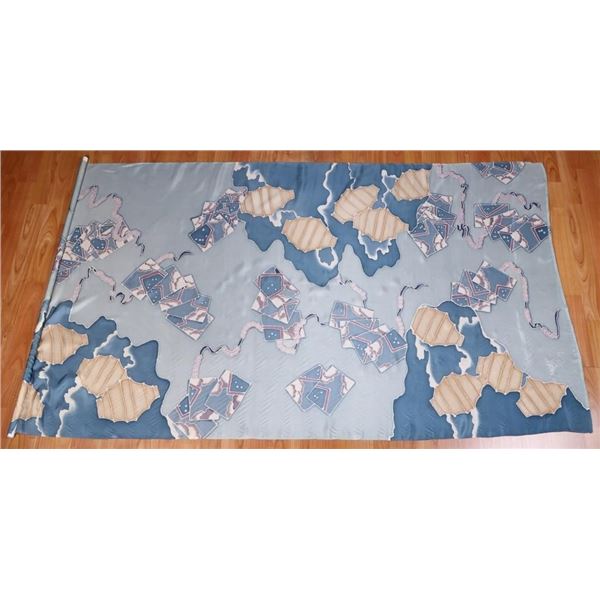 ORNATE SILK ASIAN HANGING TAPESTRY SIGNED WILEY