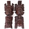 Image 1 : ANTIQUE CHINESE DAOIST ROSEWOOD MASKS - (4)