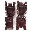 Image 2 : ANTIQUE CHINESE DAOIST ROSEWOOD MASKS - (4)