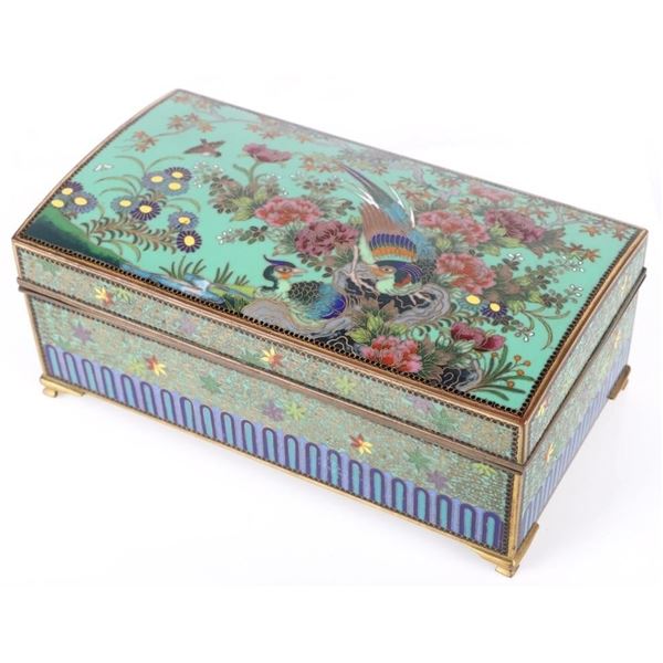 JAPANESE CLOISONNE TRINKET BOX MEJI PERIOD