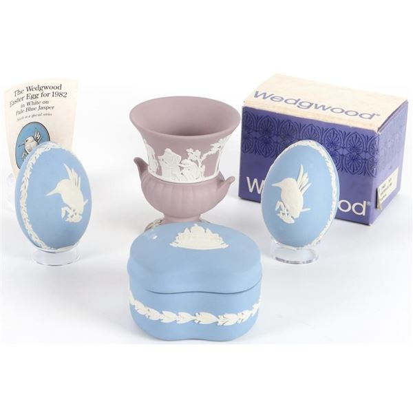 VINTAGE ENGLISH WEDGWOOD JASPERWARE - LOT OF 4