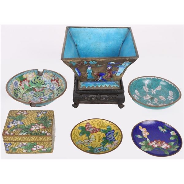 CHINESE CLOISONNE VESSELS - LOT OF 5
