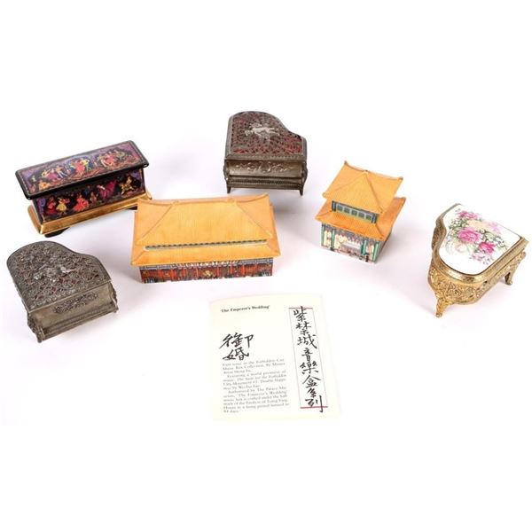 CLASSIC ARTISTIC MUSIC BOXES - LOT OF 6