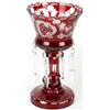 Image 2 : VINTAGE BOHEMIAN CZECH RUBY RED MANTLE LUSTER