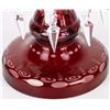Image 4 : VINTAGE BOHEMIAN CZECH RUBY RED MANTLE LUSTER