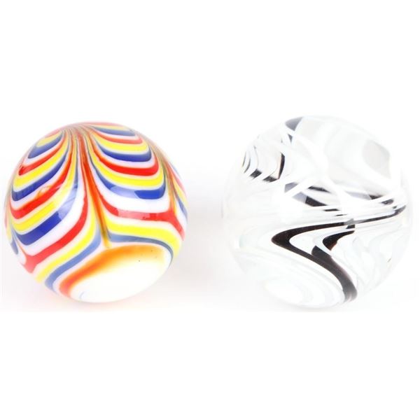 HANDMADE CONTRASTING ART GLASS MARBLES