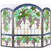 Image 1 : TIFFANY STYLE STAINED GLASS FIREPLACE SCREEN