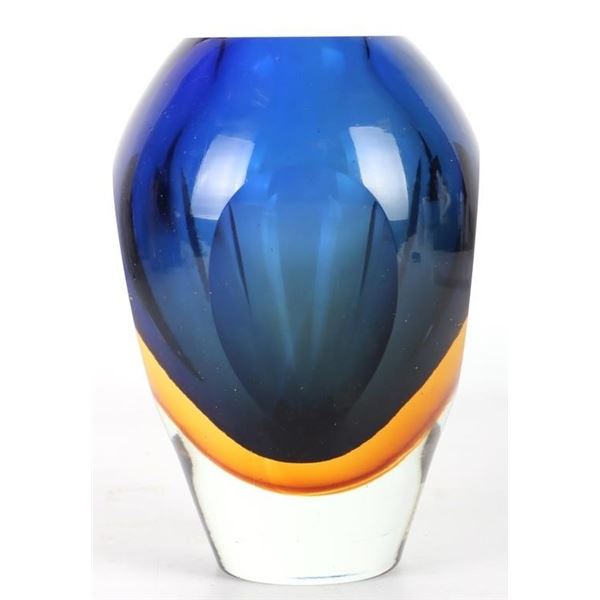 FLAVIO POLI MURANO SOMMERSO GLASS VASE