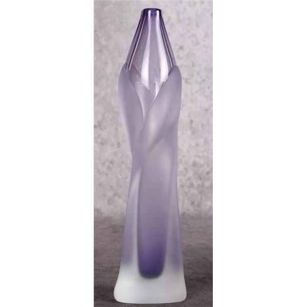HANDMADE SIGNED 1906 LAVENDER BUD VASE
