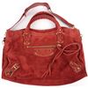 Image 1 : BALENCIAGA  RED SUEDE LADIES CITY BAG