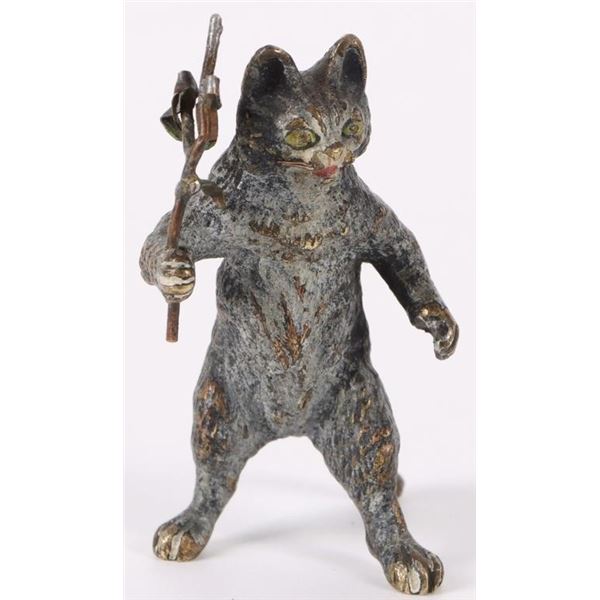 AUSTRIAN VIENNA COLD PAINTED BRONZE CAT