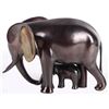 Image 2 : LOET VANDERVEEN MOTHER ELEPHANT & BABY SCULPTURE