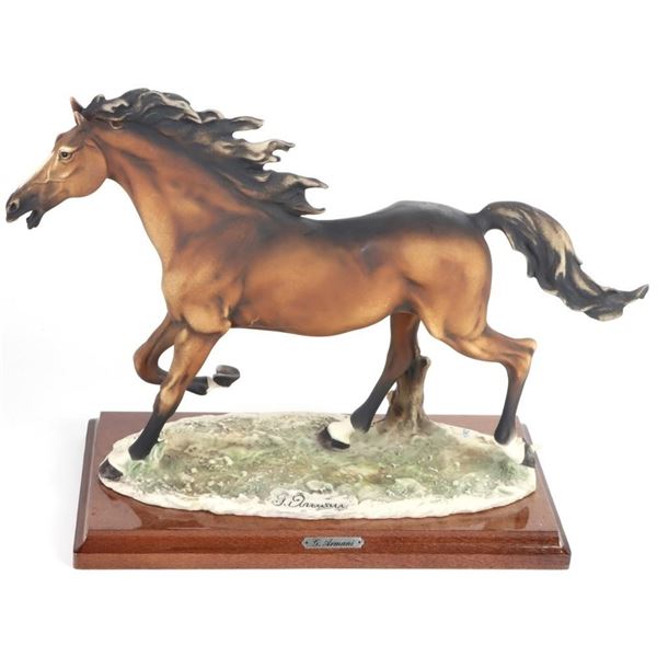 GIUSEPPE ARMANI CAPODIMONTE HORSE SCULPTURE